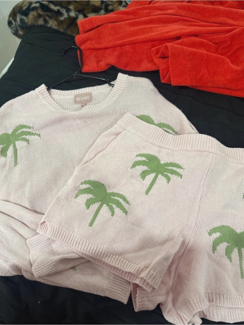 Show Me Your Mumu Pink Palm Sweater Set